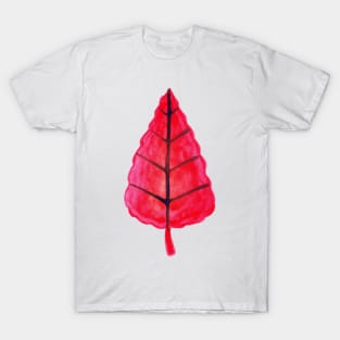 Watercolor Red Leaf T-Shirt